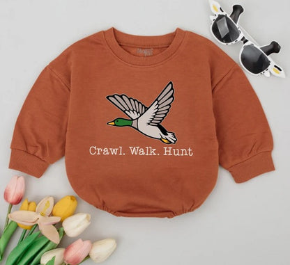 Comfy Baby Romper for Little Hunters, Duck Hunting Theme, Perfect Gift!