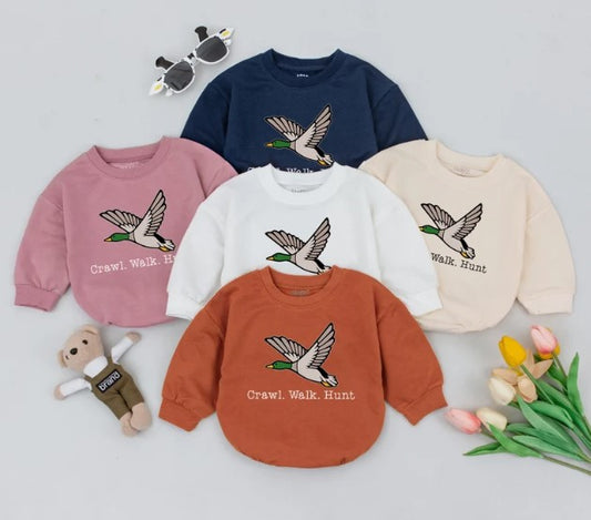 Comfy Baby Romper for Little Hunters, Duck Hunting Theme, Perfect Gift!