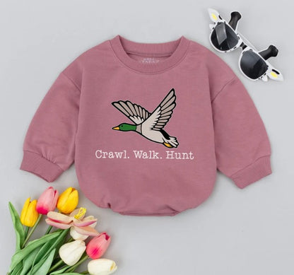 Comfy Baby Romper for Little Hunters, Duck Hunting Theme, Perfect Gift!