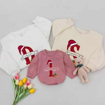 Christmas Custom Family Matching Sweatshirts - Personalized Outfits for Baby, Mom & Dad