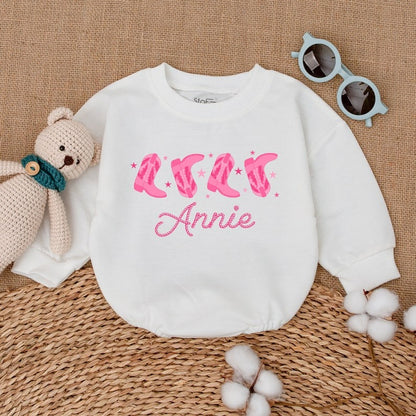 Western Baby Girl Romper – Newborn Country Style Rodeo Outfit and Gift