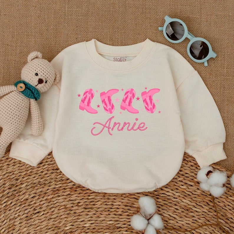 Western Baby Girl Romper – Newborn Country Style Rodeo Outfit and Gift