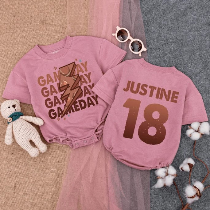 Custom Football Bodysuit - Perfect Baby Shower and Newborn Gift