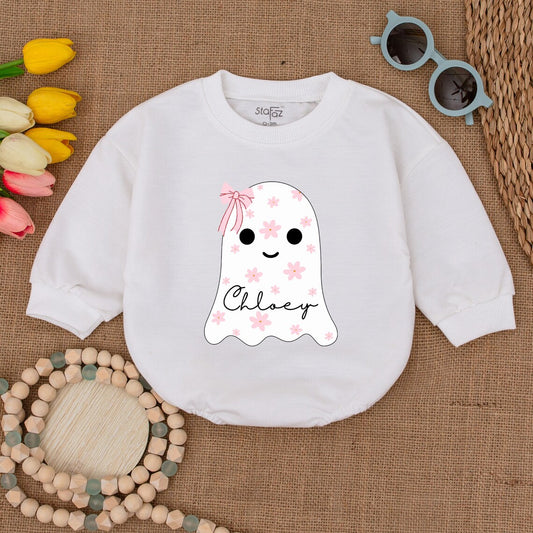 Adorable 'Little Boo' Halloween Customize Romper - Perfect Baby Shower/Newborn Gift