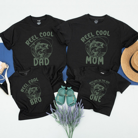 1st Birthday Fishing Tee for Boys - Reel Cool Family Matching Outfits