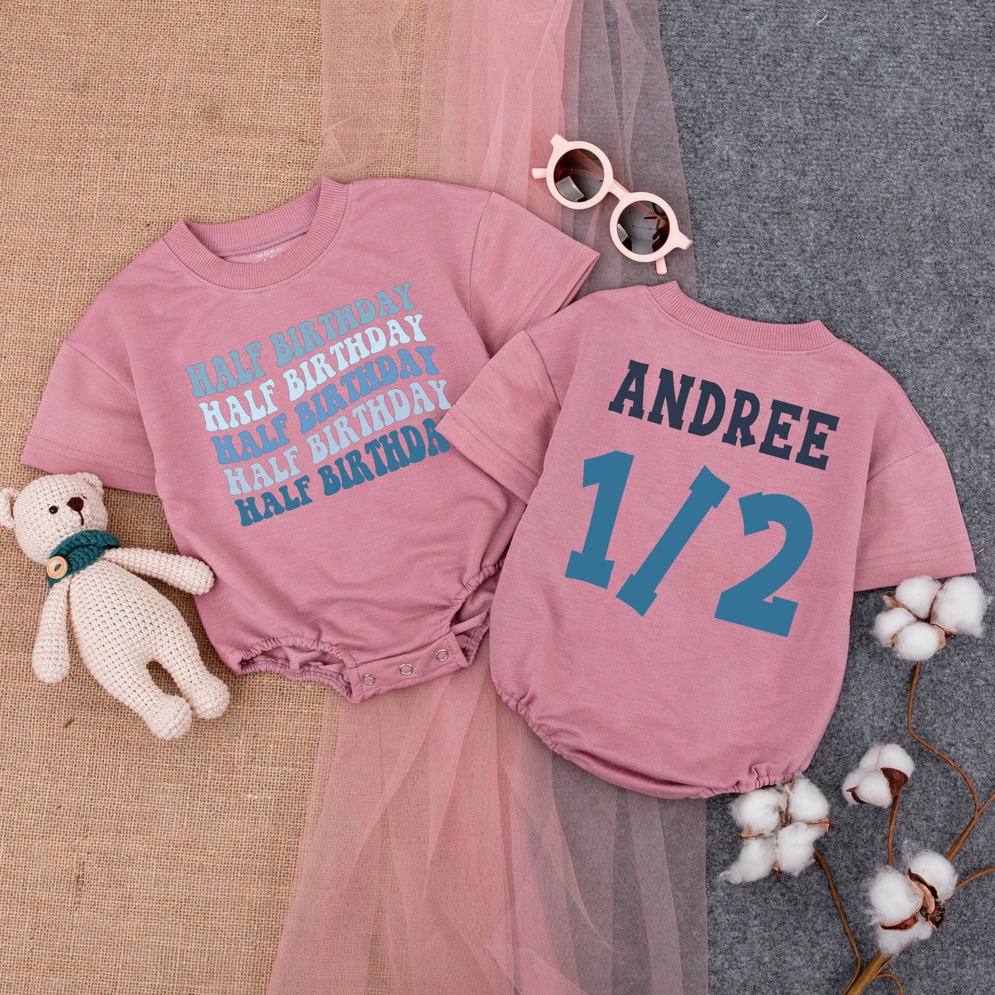 Summertime Half Birthday Baseball Romper, Perfect Baby Shower Gift