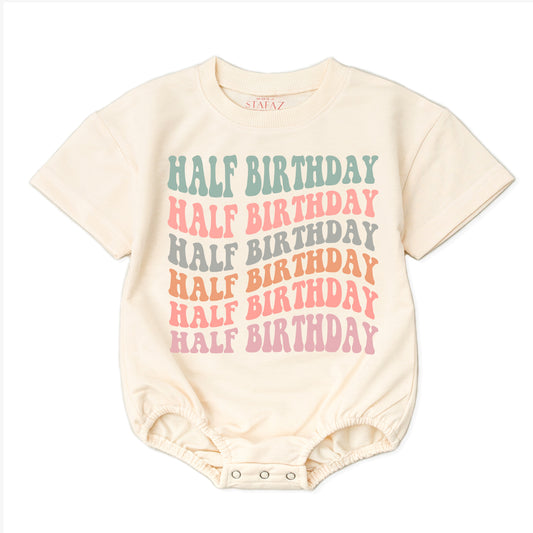 Adorable Half Birthday One-Piece Outfit for Baby Girls and Boys 6-12 Months