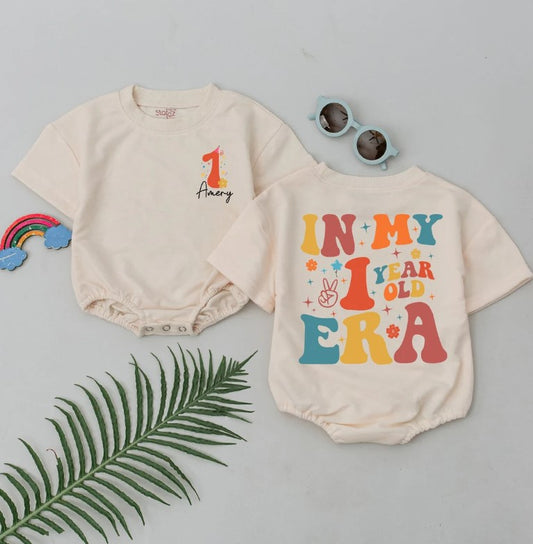 First Birthday Custom Romper: Personalized Outfit for Baby Girl (1-yr-old)