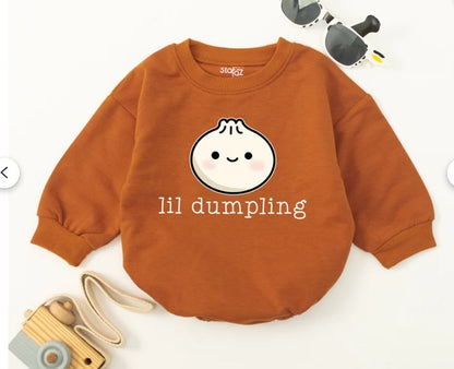 Cute Vegan Dumpling Bodysuit: Perfect for Baby Showers and Announcements