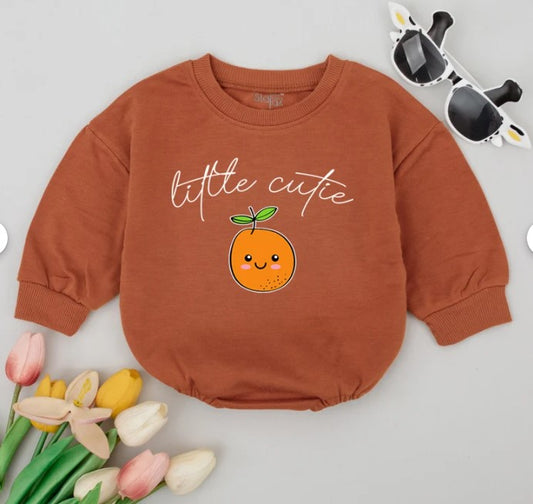 Cute Little Cutie Baby Rompers – Adorable Orange Outfits & Gifts for Newborns