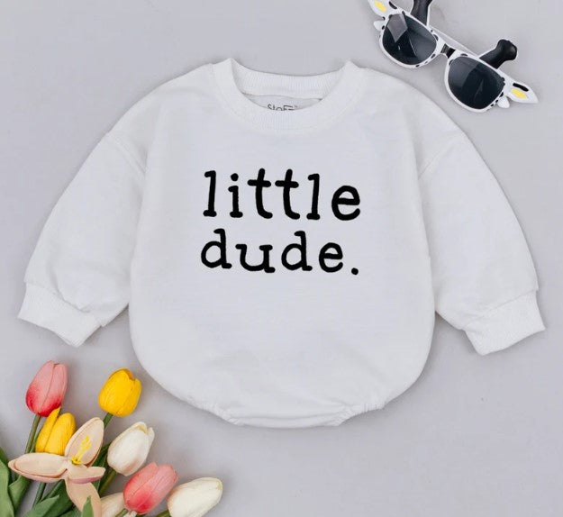 Chic Little Dude Baby Boy Romper: The Perfect Baby Shower & Family Gift