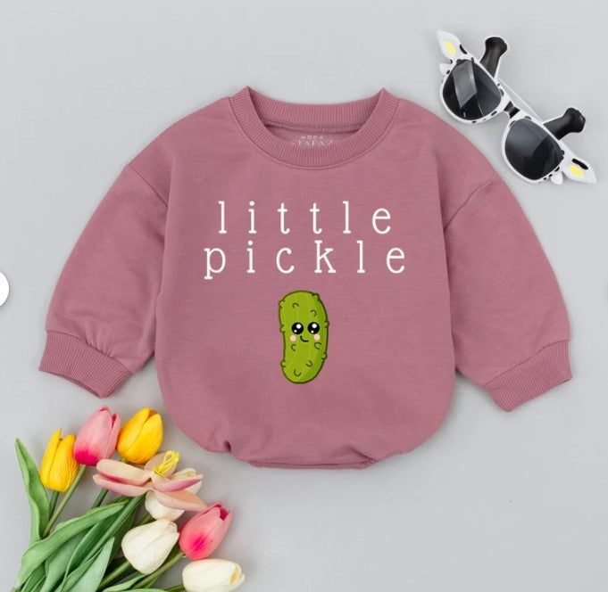 'Veggie-Theme Baby Romper: Pickle Gift, Family Clothing, Dill Bodysuit'