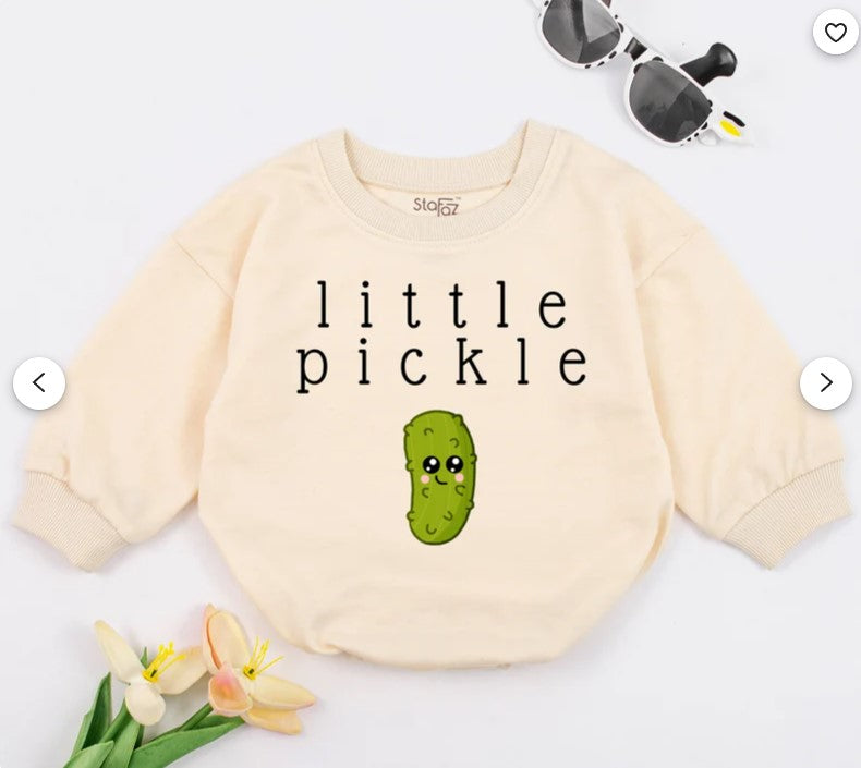 Veggie-Theme Baby Romper: Pickle Gift, Family Clothing, Dill Bodysuit