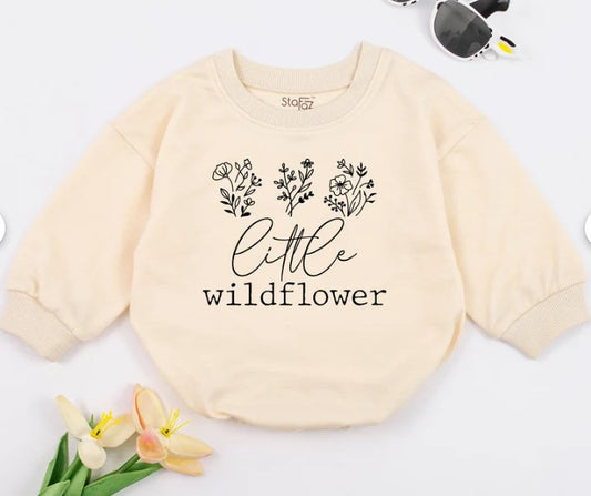 Adorable Boho Baby Girl Outfit: Little Wildflower Bodysuit - A Perfect Gift!