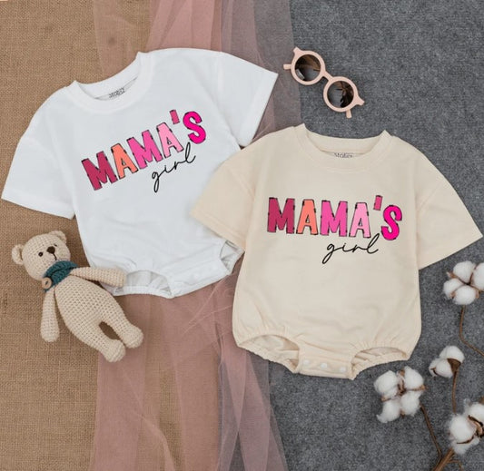 Pink Bubble Romper for Baby Girls, Perfect Mama's Day Gift