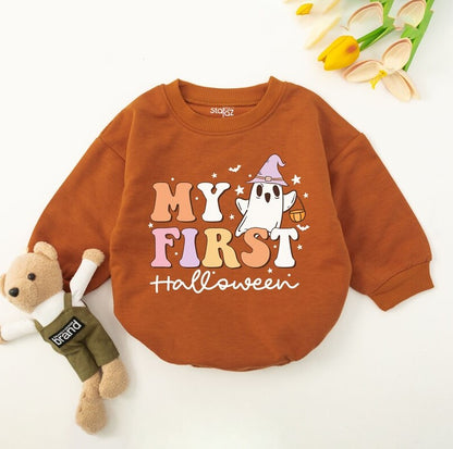 Halloween Unisex Romper - First Baby Costume and Pumpkin Fall Outfit