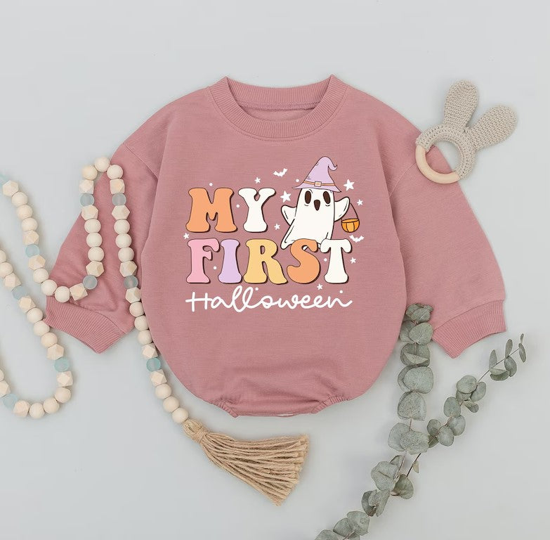 Halloween Unisex Romper - First Baby Costume and Pumpkin Fall Outfit