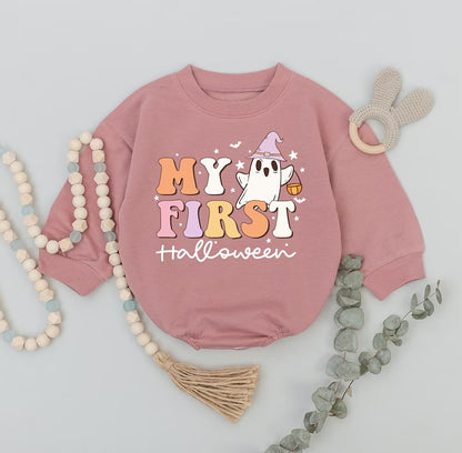 Halloween Unisex Romper - First Baby Costume and Pumpkin Fall Outfit