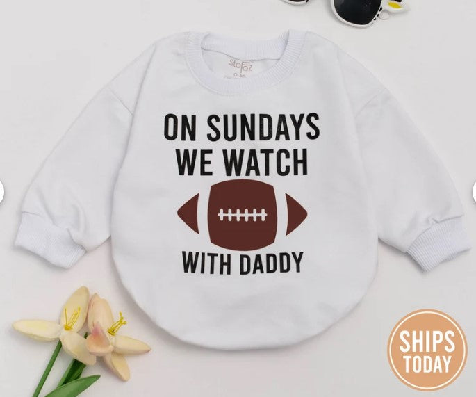 Sunday Football Bonding Baby Attire - Daddy's Girl and Boy Game Day Set