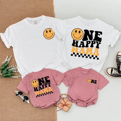 1st Birthday Boy: One Happy Dude & Family Matching Shirts