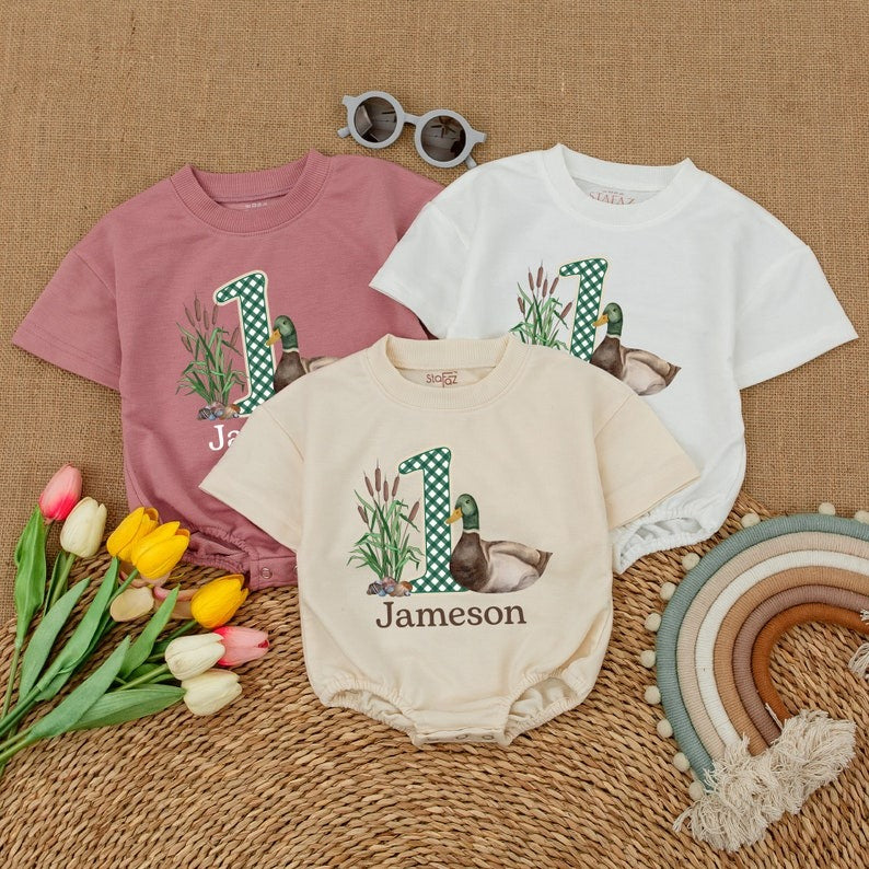 Charming Duckling Romper: Ideal Baby Shower & Birthday Gift, One Lucky Duck