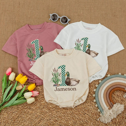 Charming Duckling Romper: Ideal Baby Shower & Birthday Gift, One Lucky Duck