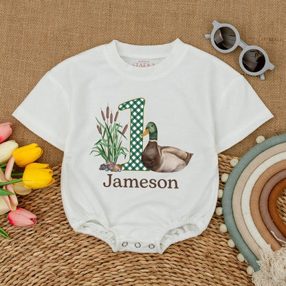 Charming Duckling Romper: Ideal Baby Shower & Birthday Gift, One Lucky Duck