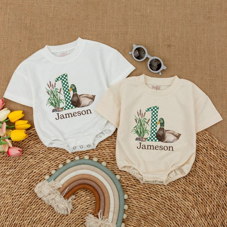 Charming Duckling Romper: Ideal Baby Shower & Birthday Gift, One Lucky Duck
