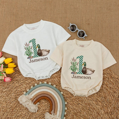 Charming Duckling Romper: Ideal Baby Shower & Birthday Gift, One Lucky Duck