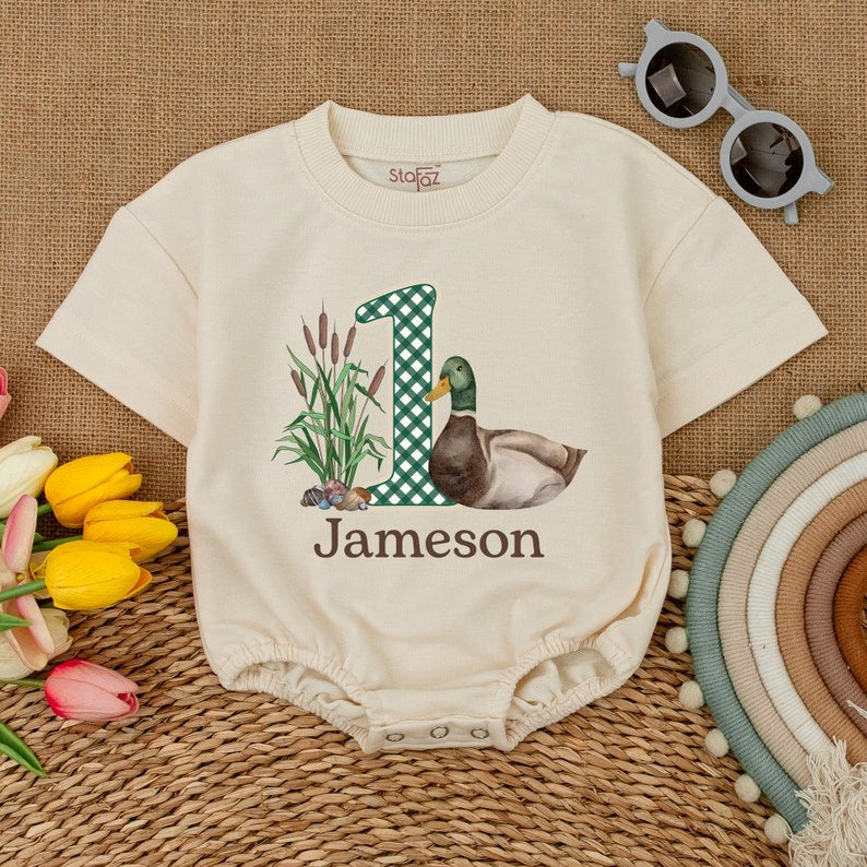 Charming Duckling Romper: Ideal Baby Shower & Birthday Gift, One Lucky Duck