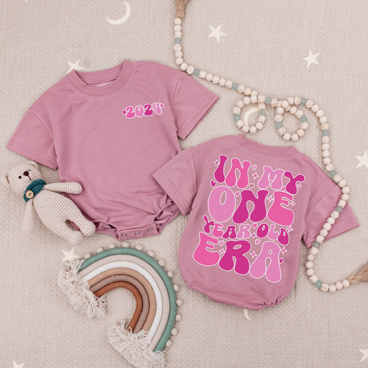 1st Birthday Girl Strawberry Bodysuit: Personalized Bubble Romper Outfit