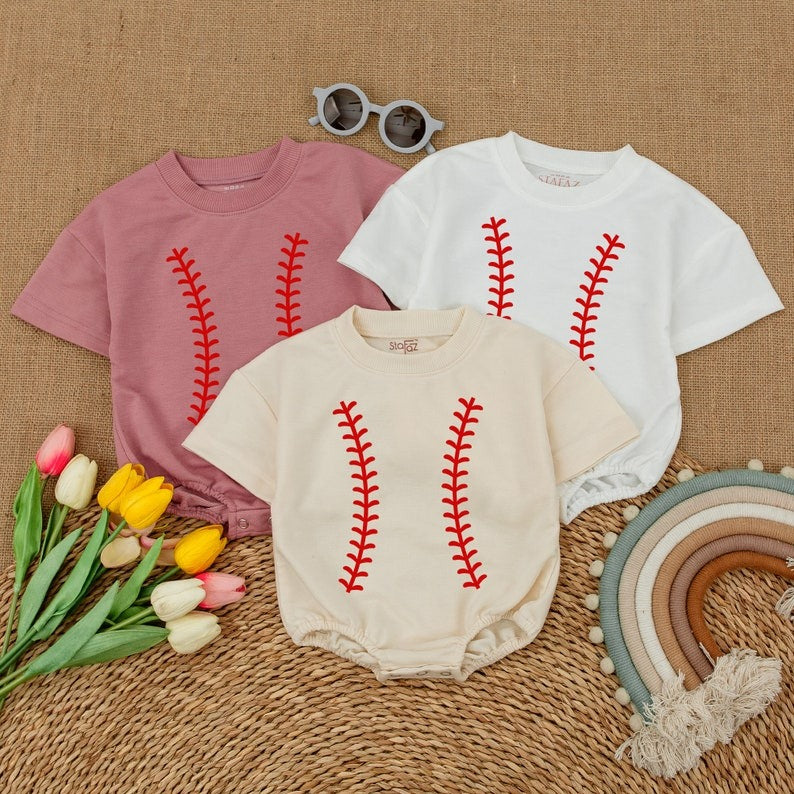 Custom-Made Baseball Bodysuit: Unique Personalized Baby Shower & Game Day Gift
