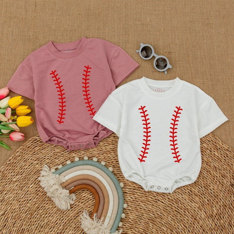 Custom-Made Baseball Bodysuit: Unique Personalized Baby Shower & Game Day Gift