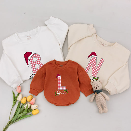 Christmas Custom Family Matching Sweatshirts - Personalized Outfits for Baby, Mom & Dad