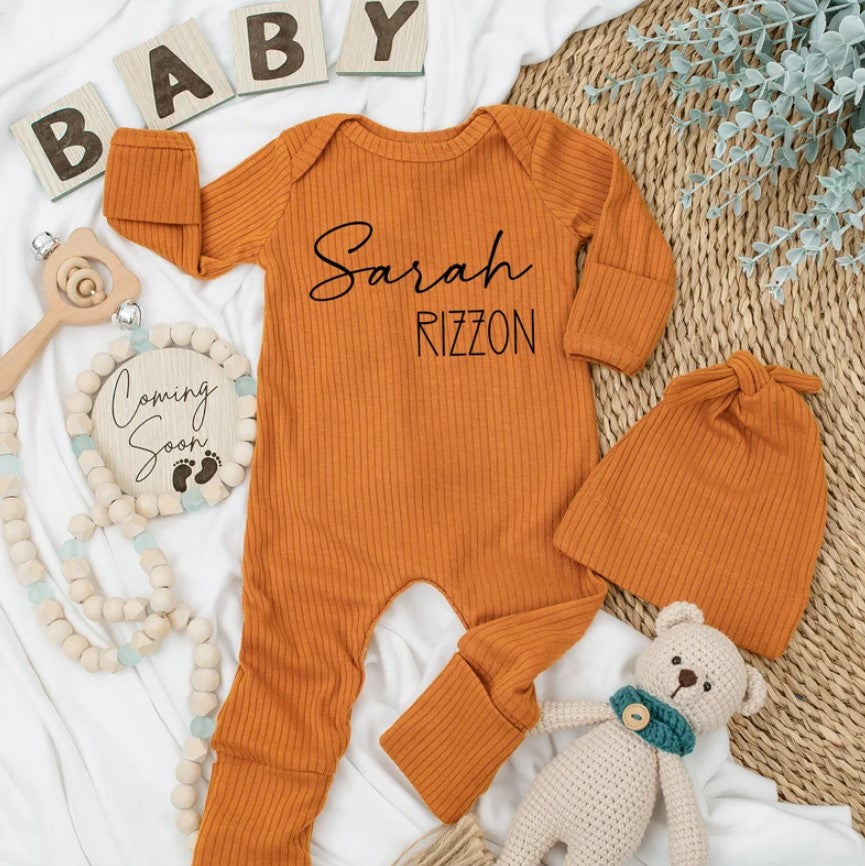 Personalized Newborn Romper: Cosy Baby Shower Gift for Boys/Girls