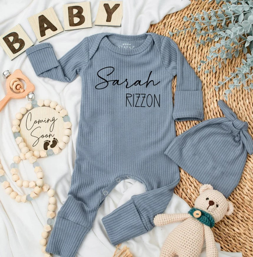 Personalized Newborn Romper: Cosy Baby Shower Gift for Boys/Girls