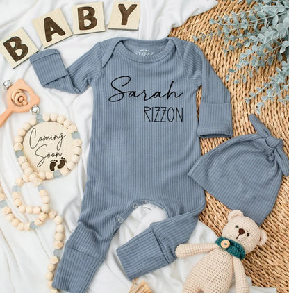 Personalized Newborn Romper: Cosy Baby Shower Gift for Boys/Girls