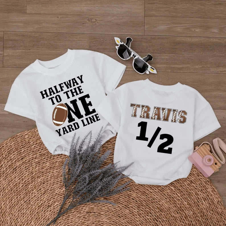 Customized 6-Month Birthday Romper - Perfect Gift for Halfway to One