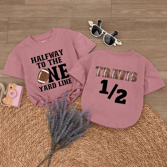 Customized 6-Month Birthday Romper - Perfect Gift for Halfway to One