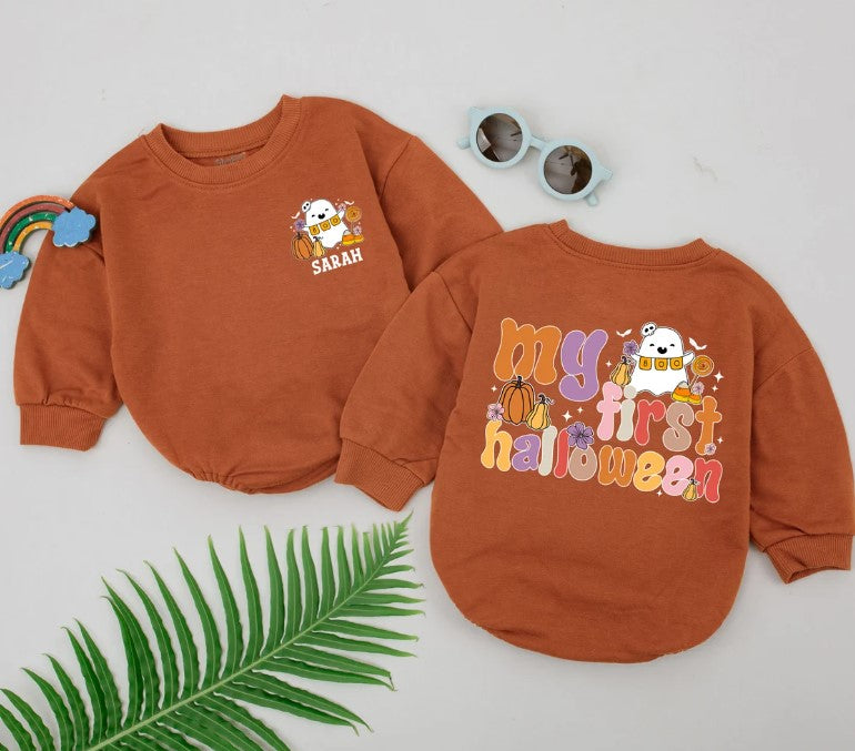 First Halloween Pumpkin Bodysuit - Cute Baby Outfits & Spooky Season Gifts
