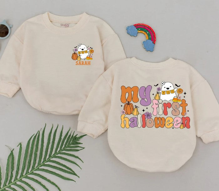 First Halloween Pumpkin Bodysuit - Cute Baby Outfits & Spooky Season Gifts