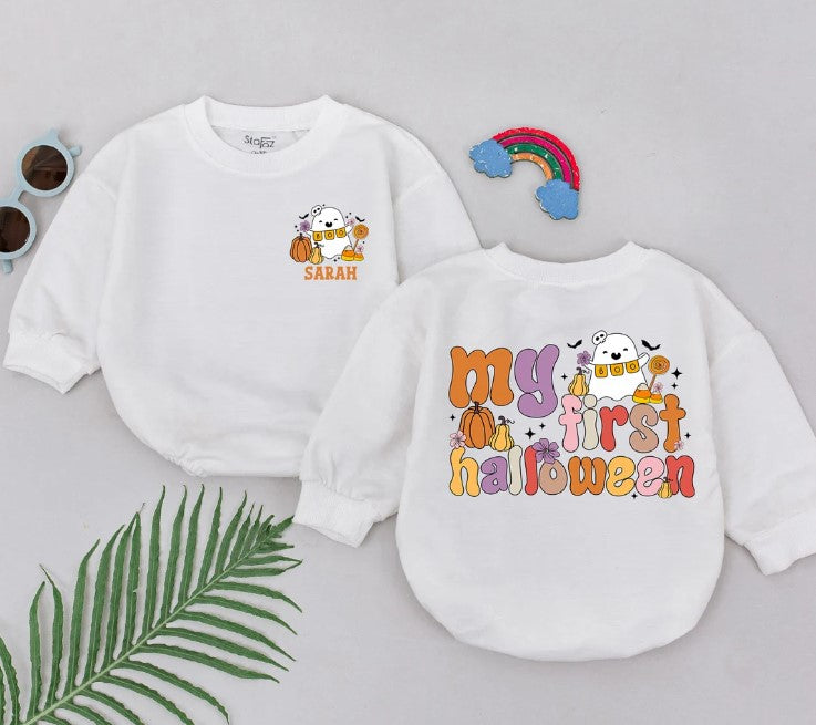 First Halloween Pumpkin Bodysuit - Cute Baby Outfits & Spooky Season Gifts