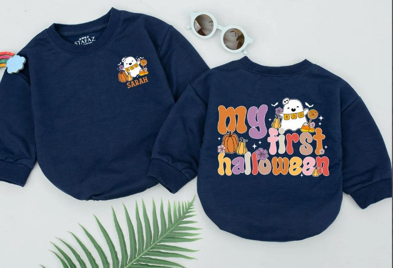 First Halloween Pumpkin Bodysuit - Cute Baby Outfits & Spooky Season Gifts