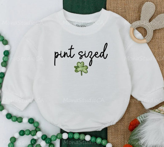 Irish Shower Gift: Shamrock baby Romper for 1st St. Patrick's Day Festivities