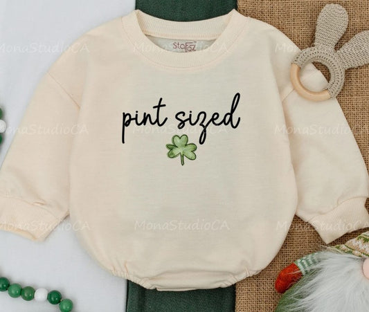 Irish Shower Gift: Shamrock baby Romper for 1st St. Patrick's Day Festivities
