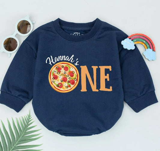 1st Birthday Girl's Pizza Party Bodysuit: Unique Baby Shower Gift Idea