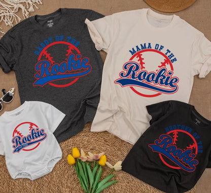 First Birthday Baseball Tee for Boys: Rookie of The Year & Family Shirts