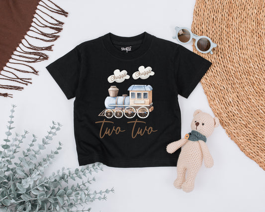 Celebratory 2nd Birthday Train Tee: For Kids and Family with Love