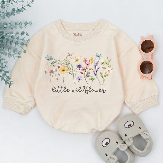 Adorable Wildflower Romper - Perfect for Baby Girl's First Birthday