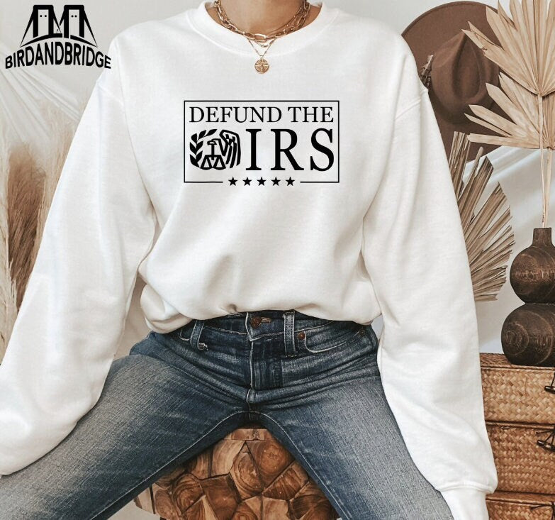 Defund the IRS Eagle Graphic Tee: Bold Libertarian Statement Shirt for Patriots Who Love Freedom, Funny Political Gift for Tax Season, Comfortable Cotton (139 chars)